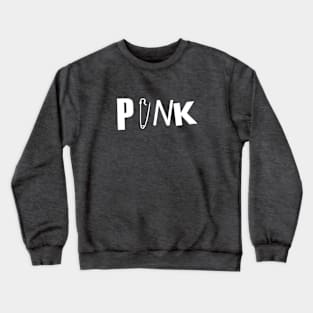 Punk, white Crewneck Sweatshirt